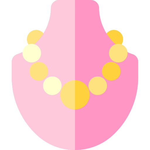真珠のネックレス Basic Rounded Flat icon