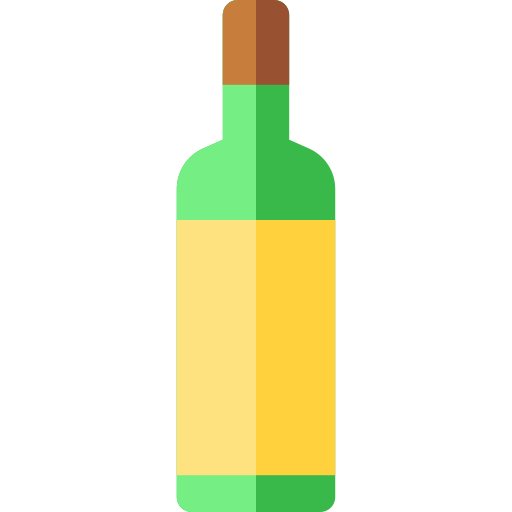 bottiglia di vino Basic Rounded Flat icona