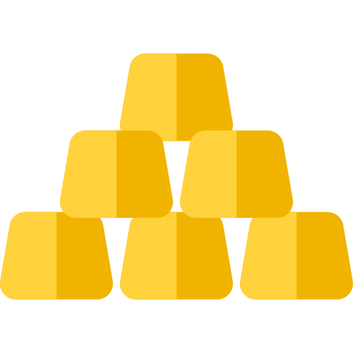 lingotto d'oro Basic Rounded Flat icona