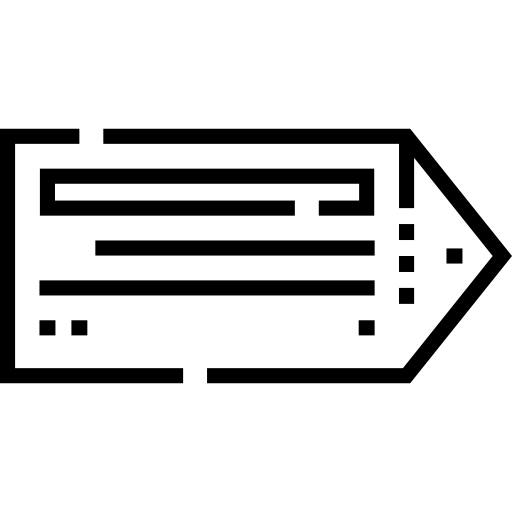 etiqueta Detailed Straight Lineal icono