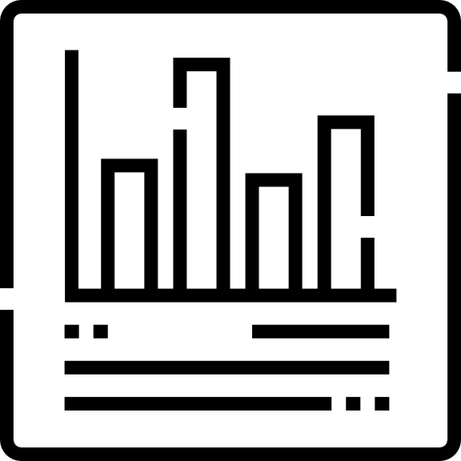 gráfico de barras Detailed Straight Lineal icono