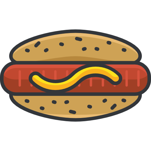 hot dog Roundicons Premium Lineal Color icona