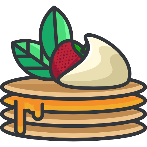 Pancakes Roundicons Premium Lineal Color icon