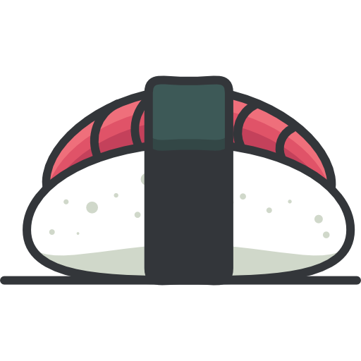 sushi Roundicons Premium Lineal Color icono
