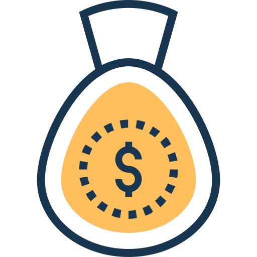 bolsa de dinero Prosymbols Lineal Color icono
