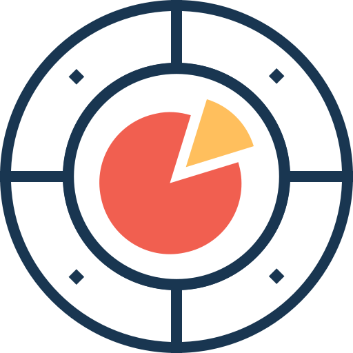 kuchendiagramm Prosymbols Lineal Color icon