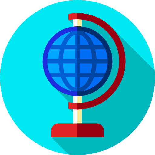 地球儀 Flat Circular Flat icon
