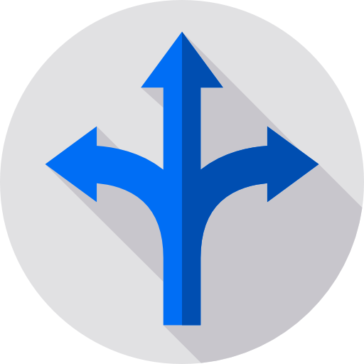 richtungen Flat Circular Flat icon
