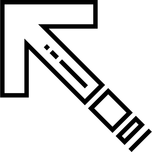 flecha diagonal Detailed Straight Lineal icono