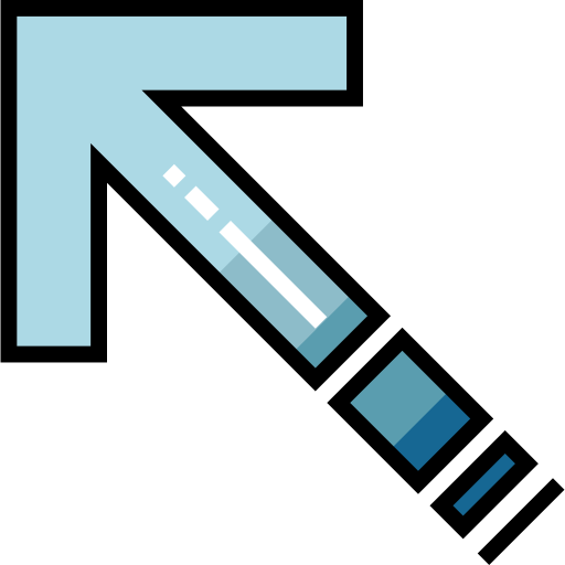 대각선 화살표 Detailed Straight Lineal color icon