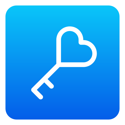 klucz miłości Generic Flat Gradient ikona