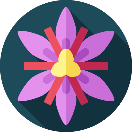 Saffron Flat Circular Flat icon