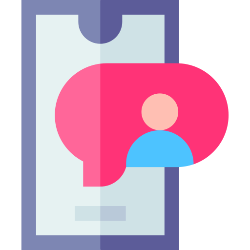 chat de video Basic Straight Flat icono