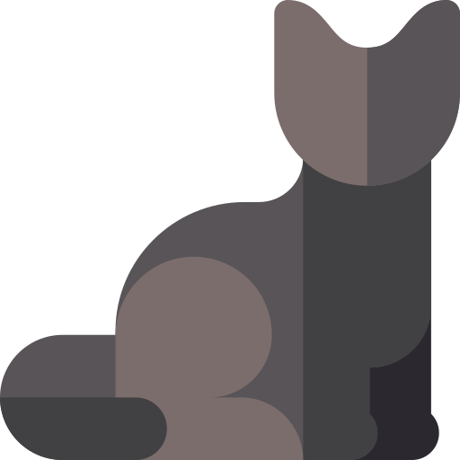 gato Basic Rounded Flat icono