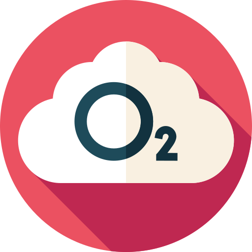O2 Flat Circular Flat icon