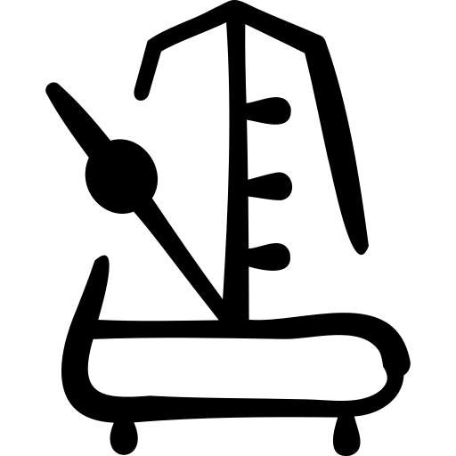 métronome Basic Hand Drawn Lineal Icône