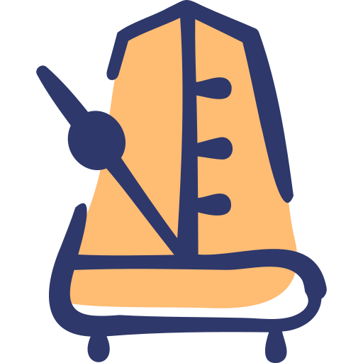 Metronome Basic Hand Drawn Lineal Color icon
