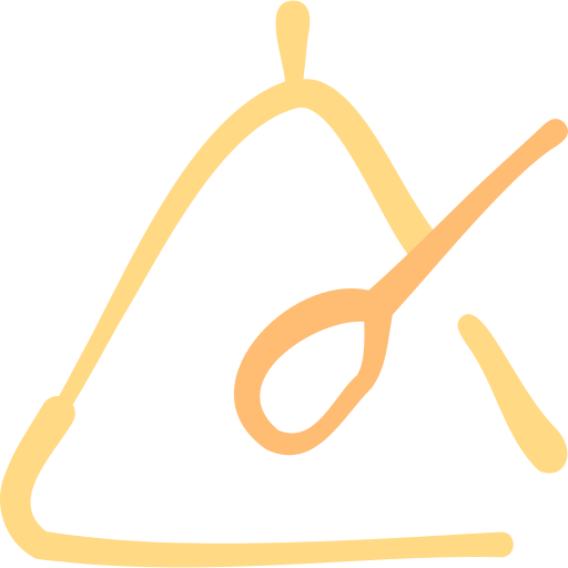 driehoek Basic Hand Drawn Color icoon