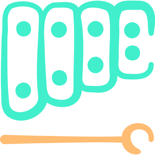 ksylofon Basic Hand Drawn Color ikona