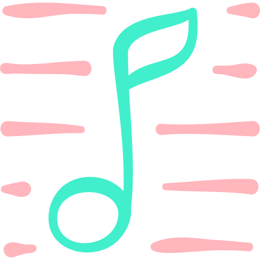 Musical note Basic Hand Drawn Color icon