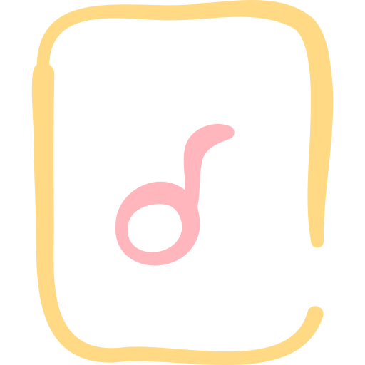 plik muzyczny Basic Hand Drawn Color ikona