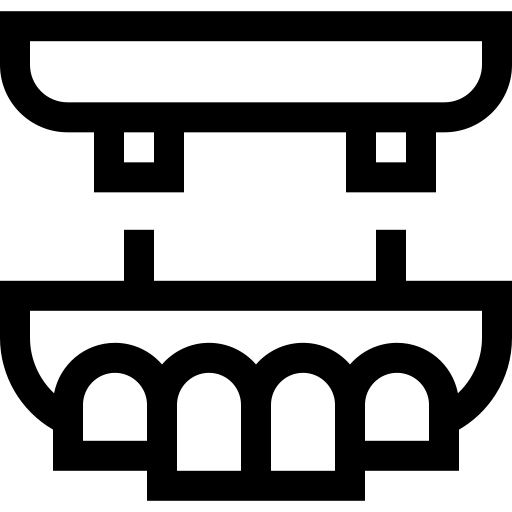 Denture Basic Straight Lineal icon