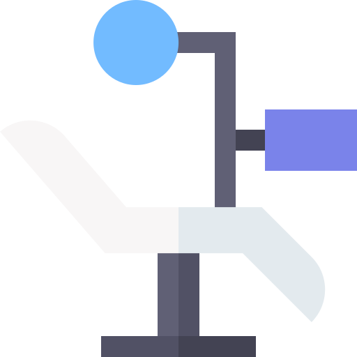 tandarts stoel Basic Straight Flat icoon