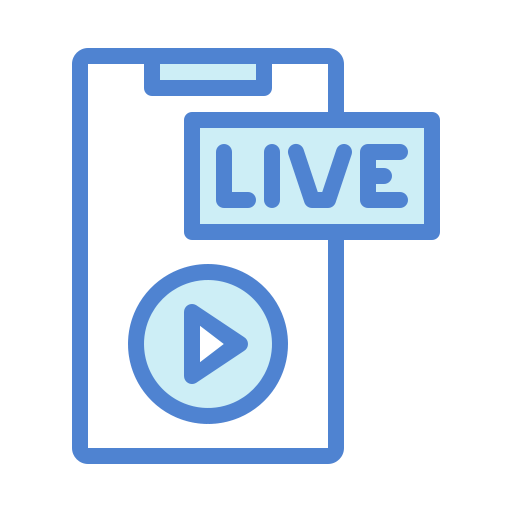 live streaming Generic Blue icoon
