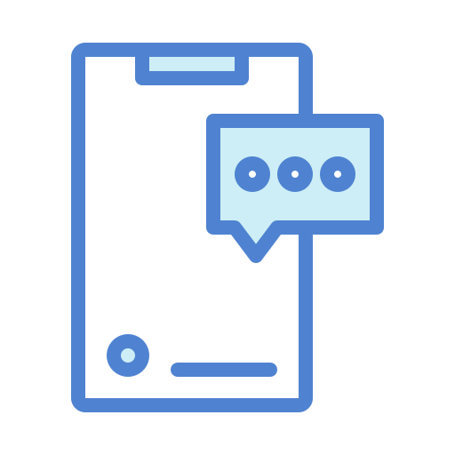 mobiel chatten Generic Blue icoon