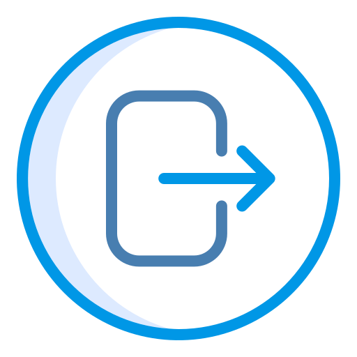 Logout Generic Blue icon