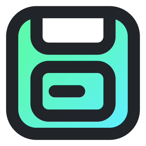 diskette Generic Outline Gradient icon