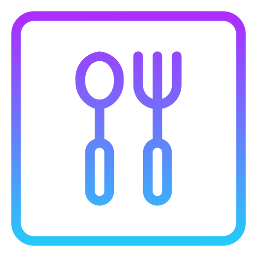Spoon and fork Generic Gradient icon