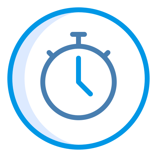 Stopwatch Generic Blue icon