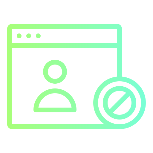 ユーザをブロックする Generic Gradient icon