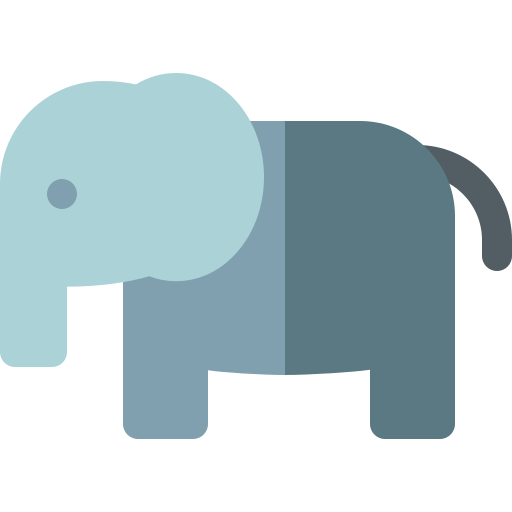 elefante Basic Rounded Flat icono
