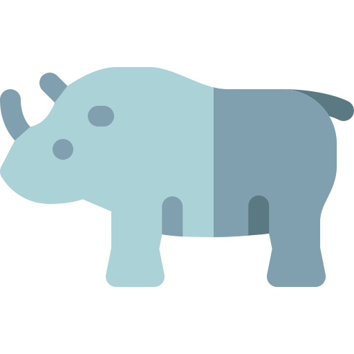 rinoceronte Basic Rounded Flat icono