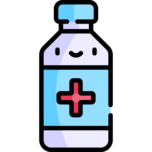 medicamento Kawaii Lineal color icono