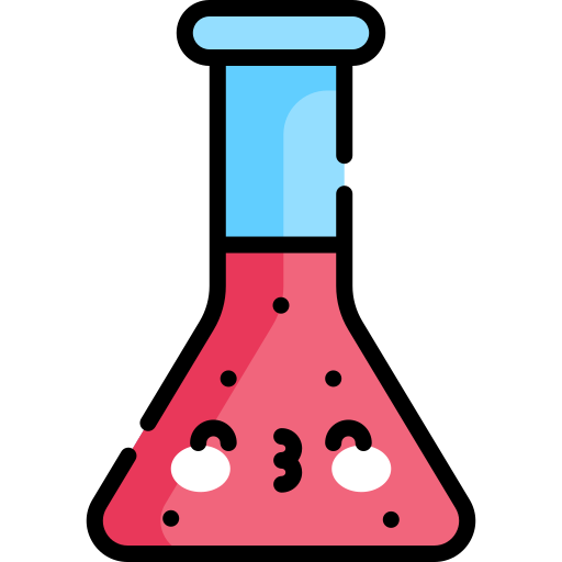 erlenmeyer Kawaii Lineal color icon