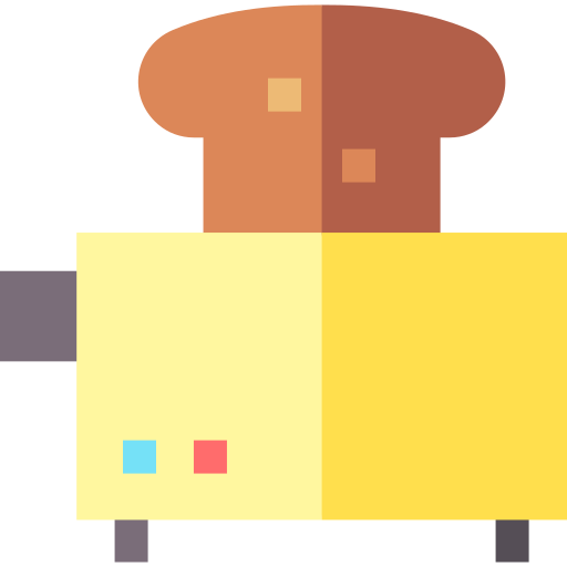 tosti apparaat Basic Straight Flat icoon