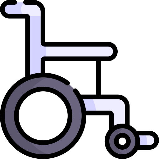 rolstoel Kawaii Lineal color icoon