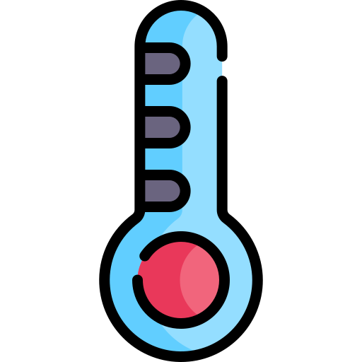 termómetro Kawaii Lineal color icono