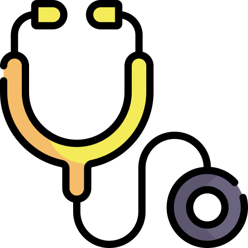 Stethoscope Kawaii Lineal color icon
