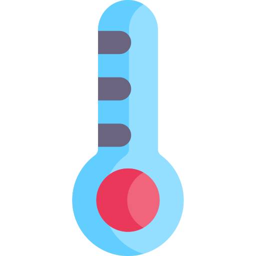 termometr Kawaii Flat ikona