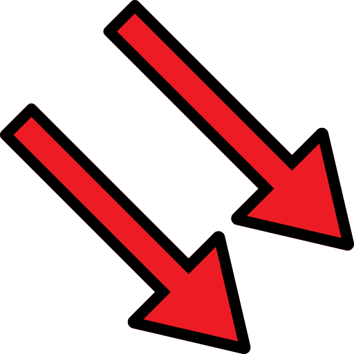 flecha hacia abajo a la derecha Generic Outline Color icono