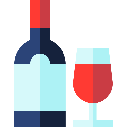 bicchiere di vino Basic Straight Flat icona