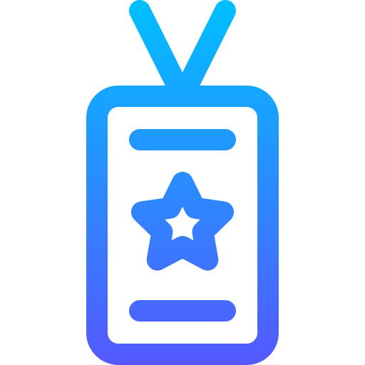 Vip pass Basic Gradient Lineal color icon