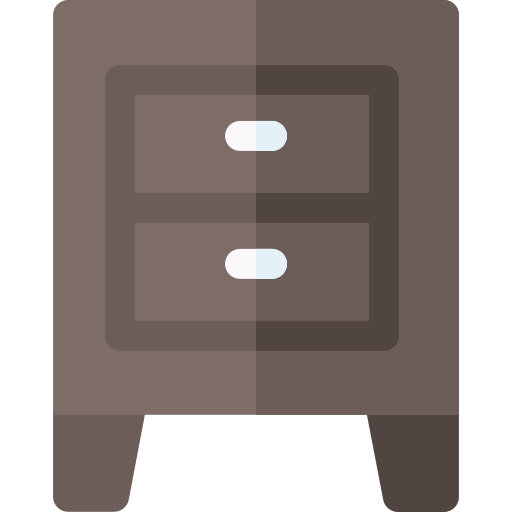 mesita de noche Basic Rounded Flat icono