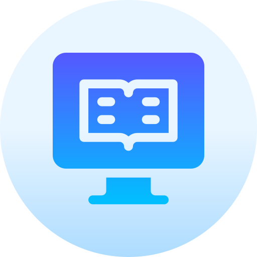 e-learning Basic Gradient Circular Icône