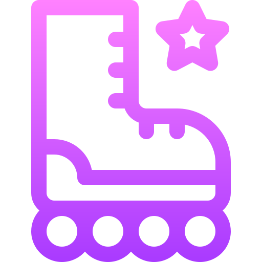 Roller skate Basic Gradient Lineal color icon