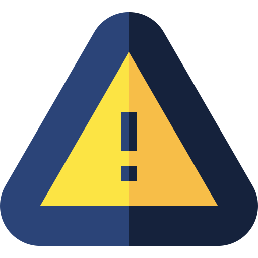 警告サイン Basic Straight Flat icon